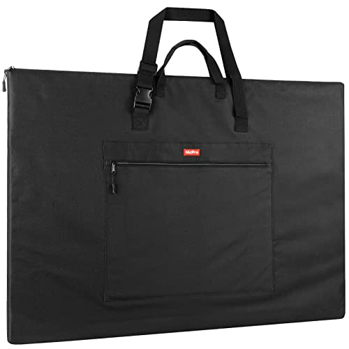 Nicpro Light Weight Art Portfolio Bag, 24 x 36 Inches Waterproof Art Portfolio Case with Shoulder & Handle Carry, for Artwork, Poster, Sketch Drawing, Canvas, Photography, Solar Panel Storage - size: 24 x 36 inches
