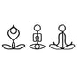 Slickss Zen Wall Art 3-Piece Set - Yoga Pose Metal Sculptures for Meditation Room & Spa Decor, Namaste Calming Wall Art for Yoga Gifts Women, Chakra & Buddha Decor
