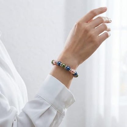Healing Bracelet For Women Anxiety Crystal Bracelet Chakra Beaded Bracelets Rose Quartz Crystals And Healing Stones Yoga Bead Bracelet Calming Stretch Bracelet Stress Relief Gifts For Women - color: Multi-Shell Bead