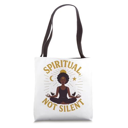 Spiritual Not Silent Woman Meditation Third Zen Yoga eye Tote Bag