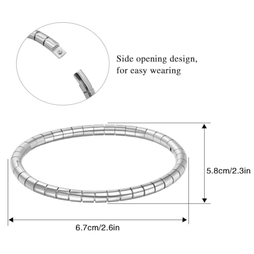 Stainless Steel Bamboo Design Bracelet Titanium Steel Bangle - color: Silver