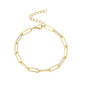 3mm Diamond Classic Tennis Bracelet for Women Dainty, Gold Jesus Cross Bracelets Trendy, 14K Gold Plated Heart/Evil Eye/Pearl/Starfish & Seashell Charm Bracelets for Women Bulk - style: Paperclip-Gold