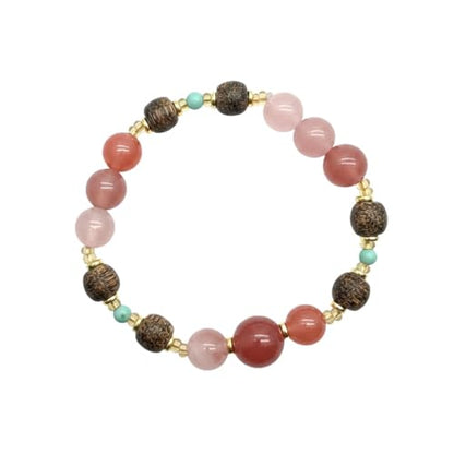 Natural Gemstone Bead Bracelet Round Stone Stretch Bracelet Crystal Beaded Bracelet for Women and Men