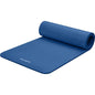 Retrospec Solana Yoga Mat Thick 1/2in Non-Slip Workout Mat with Nylon Strap - 72x24in Exercise Mat for Pilates, Stretching & Fitness - BPA Free, Easy Clean - color: Denim Blue