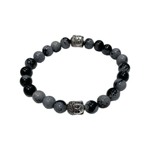 VIE Buddha Bracelet - style: Snowflake Obsidian