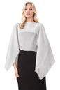 Coucoland Shawl Wraps for Women Sheer Chiffon Shawl Elegant Soft Wraps for Evening Dress Wedding Party - color: Grey