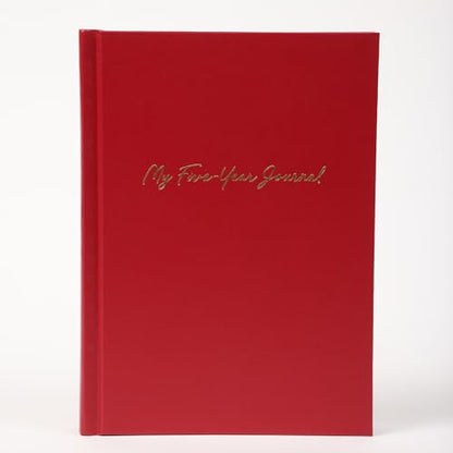 Hard Cover 5 Year Journal | The Easiest to Use Five Year Journal | Quick and Easy Five Year Daily Journal System | 6x8.25 In Size (Cranberry Red) - color: Cranberry Red