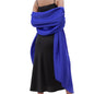 Womens Scarf Pashmina Shawls and Wraps for Evening Dresses Like Chiffon Silk Scarf for Bridal Weddings - color: Royal Blue
