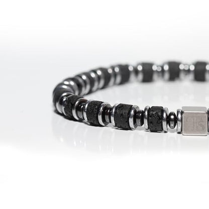 Tigranes Premium Natural Stone Bracelet Collection – Handmade Gemstone Jewelry in Luxury Branded Gift Box - style: Lava Stone