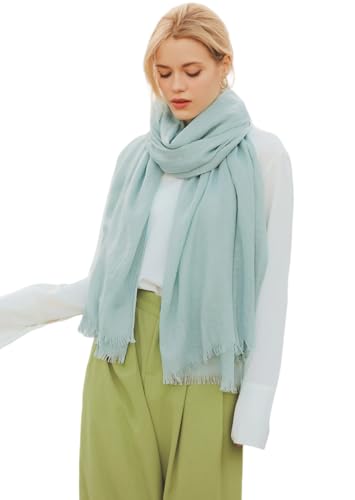 Pashmina Shawl Party Wraps Evening Dress Bridesmaid Long Cotton Scarves for Wedding - color: Pea Green 11