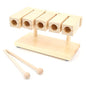 Kuuleyn Solid Wood Rhythm Block with Mallet, Musical Percussion Instrument, Wood Percussion Block 5 Tones Rhythm Maple Blocks with Hammer for National Opera Music