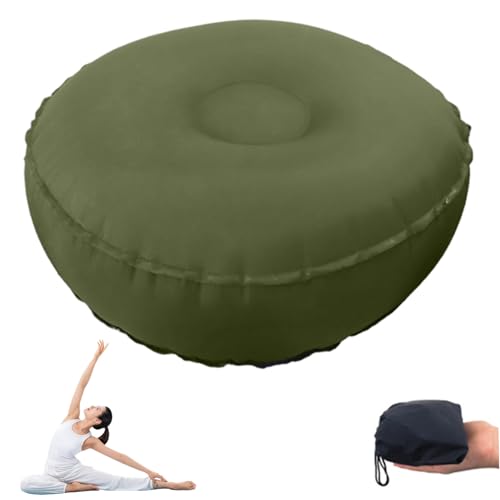 Yoga Cushion Ultra-Light Inflatable Multi-Functional Meditation Cushion Balance Ball TPU Portable Footstool for Home Office Gym Meditation
