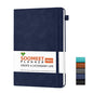 Lined Journal Notebook, 200 Pages, Leather Hardcover Notebooks, A5 College Ruled Thick Classic with Pen Loop Notebook Journals for Writing, for Women Men Office School, 5.75'' X 8.38'', Blue - color: Blue