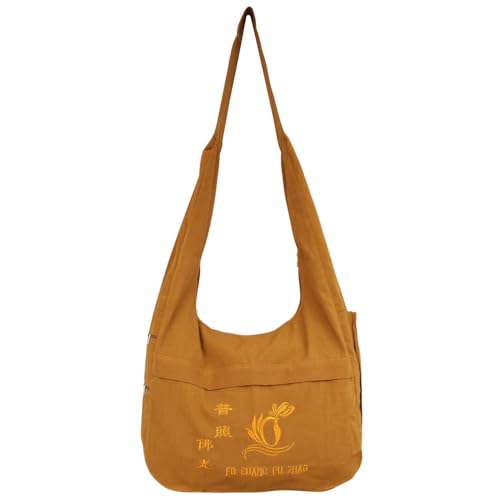 BESPORTBLE Buddha Bag Canvas Crossbody Sling Monk Bag for Meditation Pilgrimage with Spacious Storage and Durable Fabric