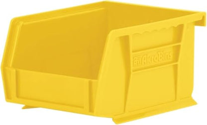 Akro-Mils 30210 AkroBins Plastic Storage Bins, Space-Saving Stackable Bins for Garage, Pantry, Craft Organization, 5" x 4" x 3", Yellow, 24-Pack - color: Yellow