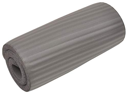 Fitvids All Purpose 1/2-Inch Extra Thick High Density Anti-Tear Exercise Yoga Mat and Knee Pad with Carrying Strap, Multiple Colors - color: Gray