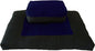 D&D Futon Furniture Black/Navy Zabuton Zafu Set, Yoga, Meditation Seat Cushions, Kneeling, Sitting, Supporting Exercise Pratice Zabuton & Zafu Cushions.