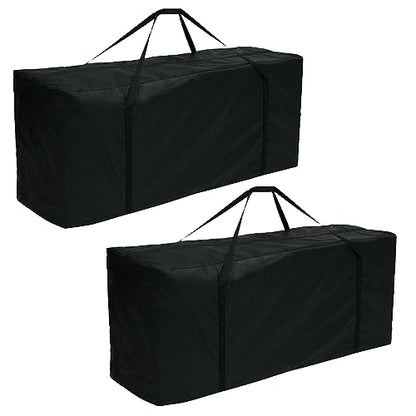 Outdoor Patio Cushion Storage Bags 68Inch Waterproof Extra Large Patio Furniture Cover Cushion Storage Bag with Handle and Zipper - color: 2 Pack