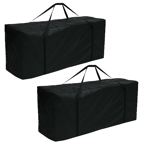 Outdoor Patio Cushion Storage Bags 68Inch Waterproof Extra Large Patio Furniture Cover Cushion Storage Bag with Handle and Zipper - color: 2 Pack