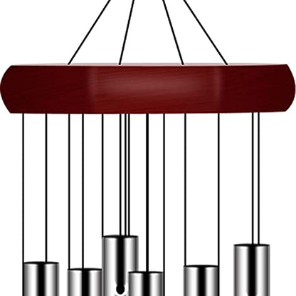 2 Pack Pgzsy Memorial Wind Chimes Outdoor Large Deep Tone, Elegant Sympathy Wind-Chime Personalized with 6 Tuned Tubes for Garden Patio Balcony and Home