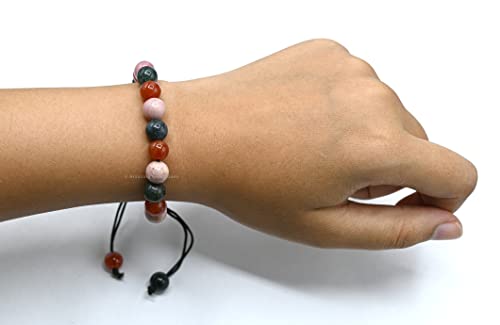 Amazing Gemstone Immunity Manifestation Bracelet - Carnelian Rhodonite Moss Agate Bracelet Set for Men Women Healing Calming Anxiety Stress Relief Gifts Pulseras Para Hombres Mujer Stocking Stuffers - color: Immunity Booster