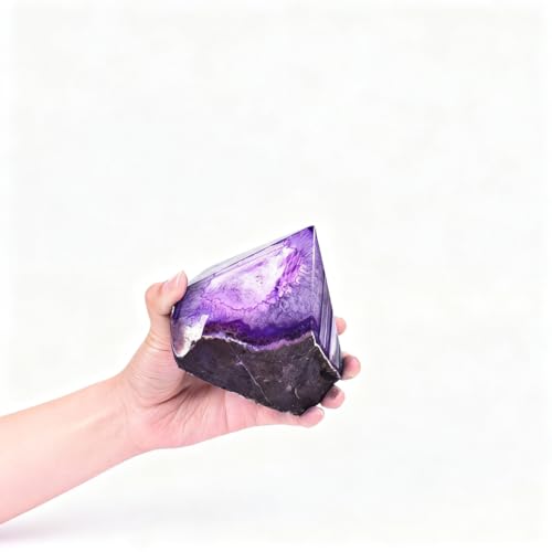 Natural Agate Stone Wand Crystal Wand Dyed Purple Irregular Quartz Column 1.7-2.2 Lbs - color: Dyed Purple, size: 1.7-2.2 Pound