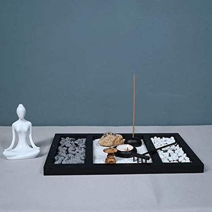 Religious Goods Buddhist Supplies Zen Garden Candle Holder Home Ornament Exquisite Beautiful Zen Stone Candle Holder Table Decoration for Meditation Relaxation Zen Garden Candle