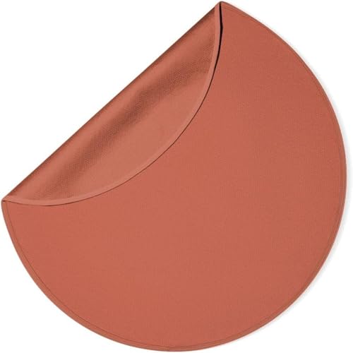 Dame Products Thro Blanket, Waterproof Bed Blanket & Spill Proof Throw, Breathable Cotton Cover, Machine Washable Mattress & Furniture Protector, Portable with Travel Bag, Circle Shape, Copper Color - color: Copper