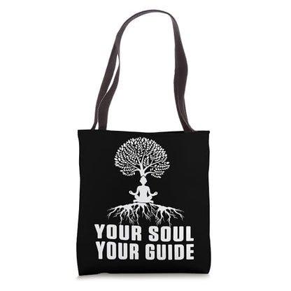 Deine Seele Travel Guide Meditation Yoga Zen Buddha Gift Tote Bag