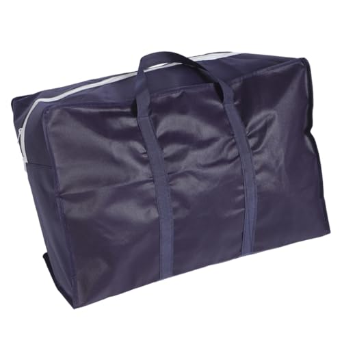 Mikikit Heavy Duty Outdoor Storage Bag Spacious Packing for Travel Camping Moving Non-woven Handles Capacity for Clothes and Bedding
