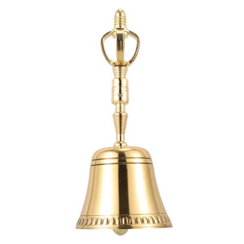 Portable Buddhism Hand Bell Traditional Copper Prayer Bell for Home Decor and Meditation Four-Sided Design for and Feng Shui and Blessings