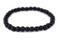 Wood Bead Bracelet - color: Black, size: Small Beads