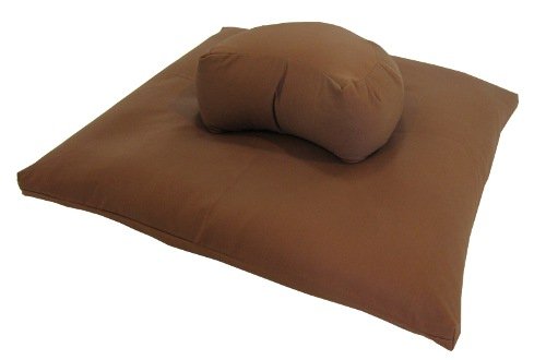 Buckwheat Crescent Zafu and Zabuton Meditation Cushion Set (2pc)