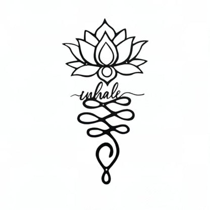 JBCHUCI Lotus Flower Wall Decor - 23.7”x12.6” Black Metal Yoga Meditation Wall Art, Boho Zen Sculpture for Home Living Room, Bedroom, Office, Spiritual Gift & Mindfulness Decor for Yoga Lovers