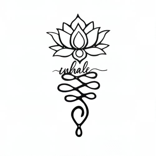 JBCHUCI Lotus Flower Wall Decor - 23.7”x12.6” Black Metal Yoga Meditation Wall Art, Boho Zen Sculpture for Home Living Room, Bedroom, Office, Spiritual Gift & Mindfulness Decor for Yoga Lovers