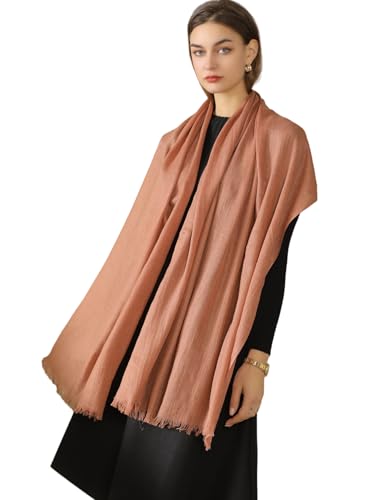 Pashmina Shawl Party Wraps Evening Dress Bridesmaid Long Cotton Scarves for Wedding - color: Rusty Red 15