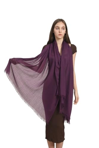 Women Scarf Summer Large Long Lightweight Beach Shawl Wrap Effortless Elegance Comfort - color: Violet - 3309