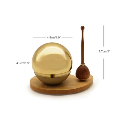 Mini orin bell, Japanese designed Buddhist bell set, Crafted in Japan, Japanese traditional craftsmanship, Meditation, Mindfulness, Healing sound, Round bell