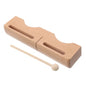 Yardwe Wooden Double Bass Bang Beech Rhythm Block Mallet Percussion Block Professional Musical Instrument for Adults