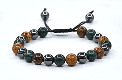 Amazing Gemstone Bracelet for Pregnant Mom Daughter - Hematite Mariyam Jasper Bloodstone Bracelet Set for Men Women Healing Calming Anxiety Stress Relief Gift Pulseras Para Hombres Mujer (Adjustable) - color: Pregnancy