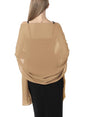 Chiffon Shawls and Wraps for Evening Dresses Women Elegant Soft Scarf Bridal Scarve Wedding Stole - color: Camel, size: Plus Size
