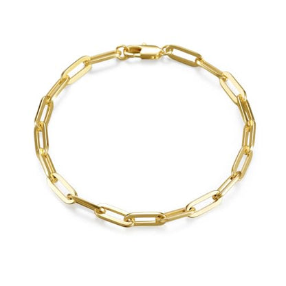 Bracelet for Women 14K Gold Plated Dainty Chain Simple Jewelry - style: Paperclip Chain
