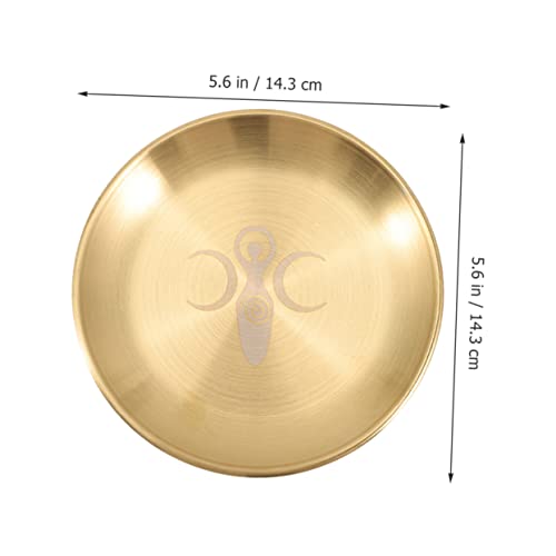 GLEAVI 2pcs Pentacle Altar Candle Holder Tray for Tealight Candles Elegant Decorative Plate for Ceremonies and Home Decor