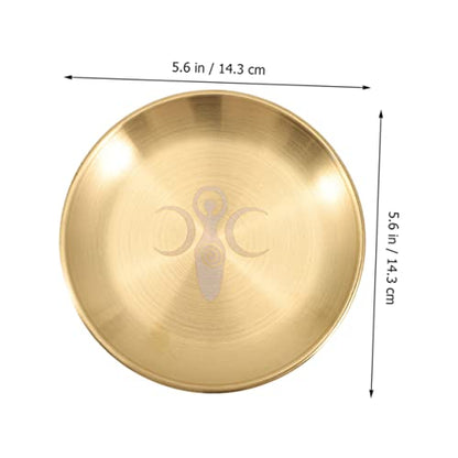 GLEAVI 2pcs Pentacle Altar Candle Holder Tray for Tealight Candles Elegant Decorative Plate for Ceremonies and Home Decor