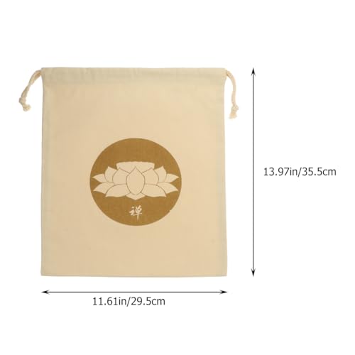 2 Pcs Buddha Sound Bowl Storage Bags with Drawstring Cotton Linen Meditation Bowl Pouches for Tibetan Singing Bowls Compact Protective Travel Carrying Pouches