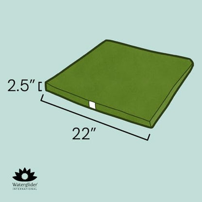 Zabuton, Eclipse line, Buckwheat Filled Meditation Cushion, 23" x 23" - color: Natural