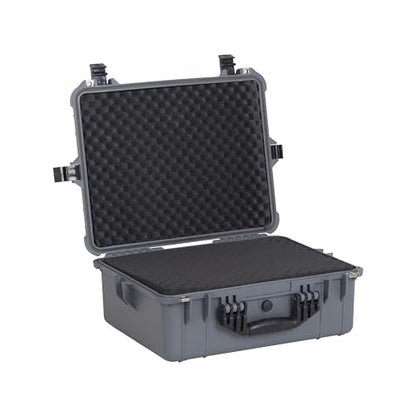 MEIJIA Portable All Weather Waterproof Protective Hard Case,Compact Camera Case with Customizable Fit Foam,Fit Use of Drones,Camera,Equipments,20.62 x16.85x8.11inches(Grey) - color: Grey