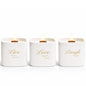 Set of 3 Premium Scented Soy Candles Gift Set | One Life Collection - Orange Blossom, White Tea & White Bloom | Crackling Wood Wick | Luxury Candle Set for Relaxation, Home Décor & Gifts | 9.8oz Each