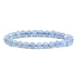 Angelstones Handmade Natural Healing Gemstone 6mm Round Beads Stretch Crystal Bracelet 7 Inch Unisex - color: Aquamarine