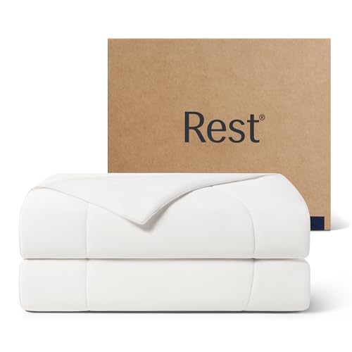 REST® Evercool® Cooling Comforter, King/Cali King, Blanket for Hot Sleepers, All Season Bedding to Keep Cool for Night Sweats, Breathable Lightweight Duvet, 106x90 Inches, Arctic White - color: Arctic White, size: King / Cali King (106"x90")